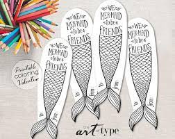 Mermaid cute bookmark coloring pages. Mermaid Summer Reading Bookmark Homeschool Party Favor Printable Bookmark Instant Download Rainbow Mermaid Girl Diy Valentines Print At Home Coloring Bookmarks Download Valentines Printable Coloring Pages