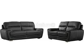 Ce canapé cuir denver vous fera voir les choses en grand. Canape Design 3 2 Places Cuir Look Luxe Noir Salerne