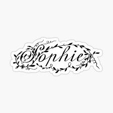 All you have to do is choose a coloring page, add you name or free text, print and color 🙂. Sophie Name Stickers Redbubble