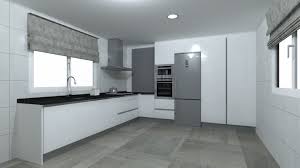 Puerta lacada modelo 1005 en block.lacada en blanco, para otros colores consultar.incluye tapetas o molduras 70x10. Cocina Lacada En Blanco Con Gola Arnit