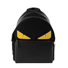 18春夏 fendi 芬迪男士双肩包时尚小恶魔黑色3032 real leather bags crossbody bag leather shoulder bag