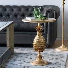 Pineapple side effects and toxicity. A B Home Gold Pineapple Side Table Metal