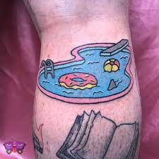 Tattoos of pool, tattoo flash pool. Tattoo Uploaded By Tattoodo Tattoo By Jess Koala Jesskoala Besttattoos Newschool Pool Vacation Summer Donut Shark Swimmingpool Water 703944 Tattoodo