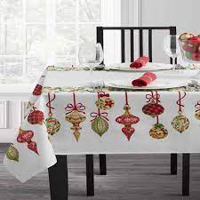 Holiday Trimmings Tablecloth Christmas Table Cloth Table Cloth Tablecloth Fabric