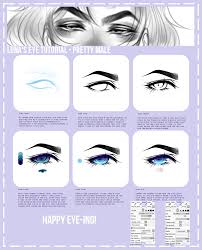 Anime Eye Tutorial Pretty Male Version By Daiyuna On Deviantart