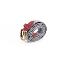 Ceinture Tressee Gris Bordeaux Pour Femme Fabriquee En France