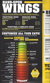 Buffalo Wild Wings Menu 3 En 2019 Comida Salsas Y