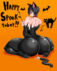 I wanna be caught by my room mate while getting ready for a kinky halloween  party~ : rIWantToBeHerHentai2