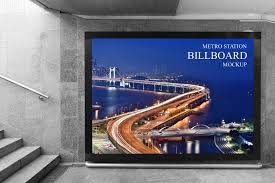 Free Underground Metro Station Billboard Mockup Free Mockup Billboard Mockup Metro Station Billboard