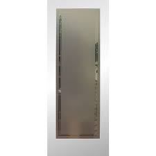 Full Lite Frosted Glass Pine Slab Interior Door Common 24 In X 80 In Actual 24 In X 80 In Slab Door Wood Slab Frosted Glass