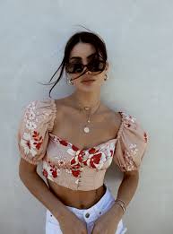 Camila Coelho Collection Mercedes Crop Top Em 2020 Looks Femininos Looks Moda