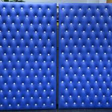 Upholstered in recast leather, color: 2 Blue Tufted Wall Panels Maxsun