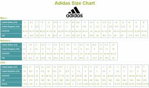 Adidas Size Chart Adidas Size Chart