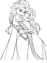 Coloriage la magie de lhiver elsa et anna dessin. Coloriage Anna Et Elsa Dessin A Imprimer