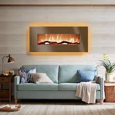Stay cozy and warm while enjoying a beautiful fire without the dangers or maintenance of a real fireplace. Harrison 48 Inch Flat Wall Mount Electric Fireplace On Sale Overstock 32233962