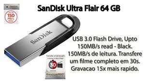 Write speed lower and varies by capacity. Sandisk Ultra Flair 64 Gb Usb 3 0 Flash Drive Upto 150mb S Pt Br Youtube