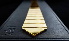 Black suit with gold tie and gold pocket square. How To Style A Gold Tie Hextie Blog Hex Tie