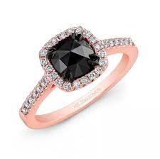 50 Non Traditional Black Diamond Rose Gold Engagement Rings Black Diamond Rose Gold Engagement Ring Black Diamond Ring Engagement Black Gold Ring