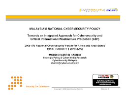 Build your cybersecurity career in malaysia. Malaysia S National Cyber Security Policy Critical Information Infrastructure Protection Ciip
