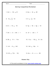 You can download math worksheets for grade 8. Fillable Online Solving Inequalities Worksheet Grade 7 Math Standards Fax Email Print Pdffiller