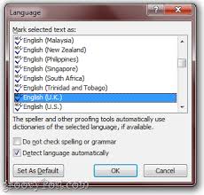 How To Change The Proofing Language In Office 2010 From Ameng U S To Breng U K