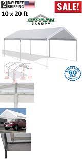 Awnings And Canopies 180992 White Heavy Duty Canopy Tent 10x20 Ft Steel Carport Portable Car Shelter 6 Legs Buy It Now On Carport Canopy Canopy Tent Canopy