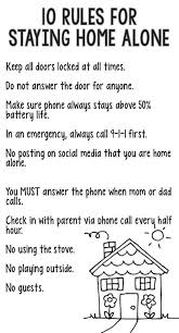 10 Rules For Staying Home Alone I Would Change Details For Australia But I Like This Rules For Kids Smart Parenting Kids Parenting