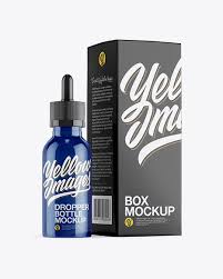 Glossy Dropper Bottle W Glossy Paper Box Mockup In Bottle Mockups On Yellow Images Object Mockups Mockup Free Psd Box Mockup Glass Dropper Bottles