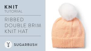 Free download pdf pattern (textured). How To Knit A Ribbed Double Brim Hat Easy Knitting Pattern Youtube