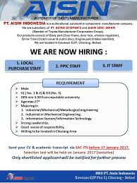 Check spelling or type a new query. Its Career Center Pt Aisin Indonesia Cek Http Careers Its Ac Id Facebook