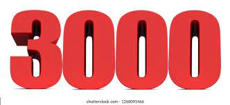 3d Red Number 3000 Isolated On Stock Illustration 1268091466 Shutterstock