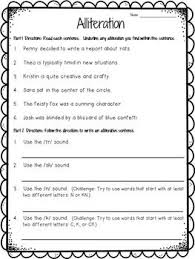 Alliteration Worksheet Freebie Alliteration Anchor Chart Alliteration Alliteration Activities