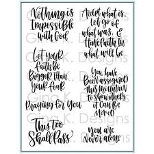 Gina K Designs Have Faith Clear Stamps 1340 Clear Stamps Stamp Set Faith