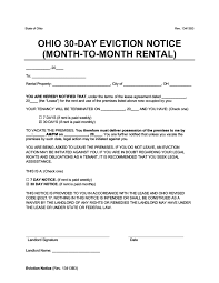 free ohio eviction notice forms notice to quit legal templates