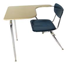 Furnish your study or workspace with home office furniture that makes an impact! 1960s Mid Century Modern Elementary School Desk And Chair Set Chairish