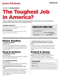 Jobs Of The President Free Middle School Teaching Resources