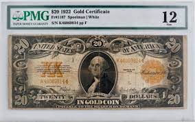 These notes are readily available in all grades and represent a nice place to start collecting paper money. 1922 20 Gold Certificate Fr 1187 Pmg Fine 12 Ebay