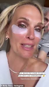 Molly Sims dazzles as she shows off her stunning frame in a sparkling  purple sequin dress in NYC