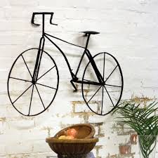 Add Some Urban Flair To Your Outdoor Space With This Metal Bicycle Wall Art Made With Scrap Metal It Bicycle Wall Art Wall Sculpture Art Metal Tree Wall Art