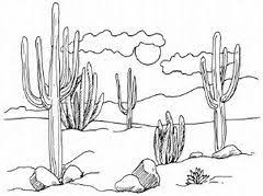 Image Result For Desert Landscape Coloring Pages Desert Drawing Cactus Drawing Landscape Drawings