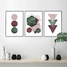 Download Posters Geometric Burgundy Green Blush Wall Decor Cranberry Scandinavian Prints Hunter Green Wall Art Maroon Pink Green A2 Art Green Wall Art Scandinavian Print Geometric Art Prints