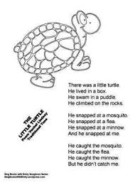 The Little Turtle A Singable Illustrated Poem Preschool Poems Preschool Songs Turtle Activities