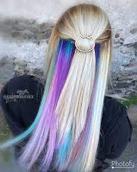 Unicorn Hair Unicorn Roots Peekaboo Hair Hair Dye Tips Pretty Hair Color