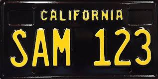 Black And Yellow California License Plate Frame Muscle Up California Reissues Classic Black License Plates License Plate California Car Number Plates