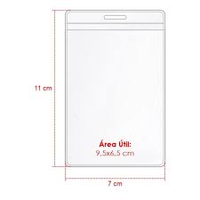 Comprar Porta Crachá Vertical 6,5x9,5 cm de Medida Interna Pacote de 100 un  - a partir de R$38,80 - Luplastic