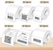 E210 Label Paper White Label Tape 50*80mm 50*50mm 50*30mm 40*30mm 30*20mm  Compatible E210 P50 M220 M200 M110 Thermal Printer - AliExpress