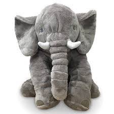 Large Stuffed Animal Soft Cushion Grey Elephant Plush Pillow Toy For Kids 20 Walmart Com La Large Stuffed Animals Elephant Stuffed Animal Elephant Plush