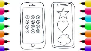 Professor kid coloring page, coloring pages. Smart Mobile Phone Coloring Page Drawing For Kids Youtube