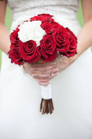 Romantic red wedding bouquets are perfect for nearly any season, but we especially love these punchy bundles of blooms for a valentine's day wedding. Black Magic Rose Bridal Bouquet