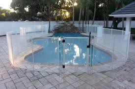 While other safety equipment is also important, a pool fence is the first and best line of defense against tragic accidents. White Swimming Pool Fences Baby Guard Pool Fence Diy Pool Fence Pool Fence Mesh Pool Fence